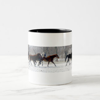 Bicolor Taza de los caballos 01