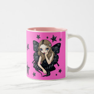 Bicolor Taza de los "cráneos y de las estrellas"