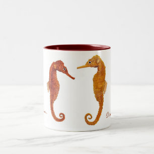 Bicolor Taza de los equinos del océano