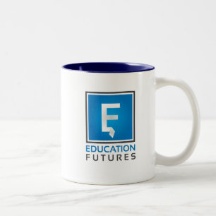 Bicolor Taza de los futuros de la educación - azul