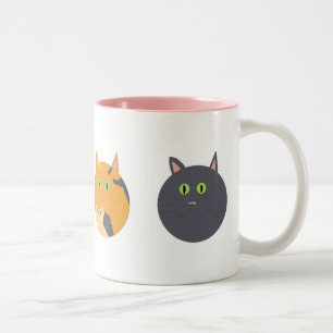 Bicolor Taza de los gatos