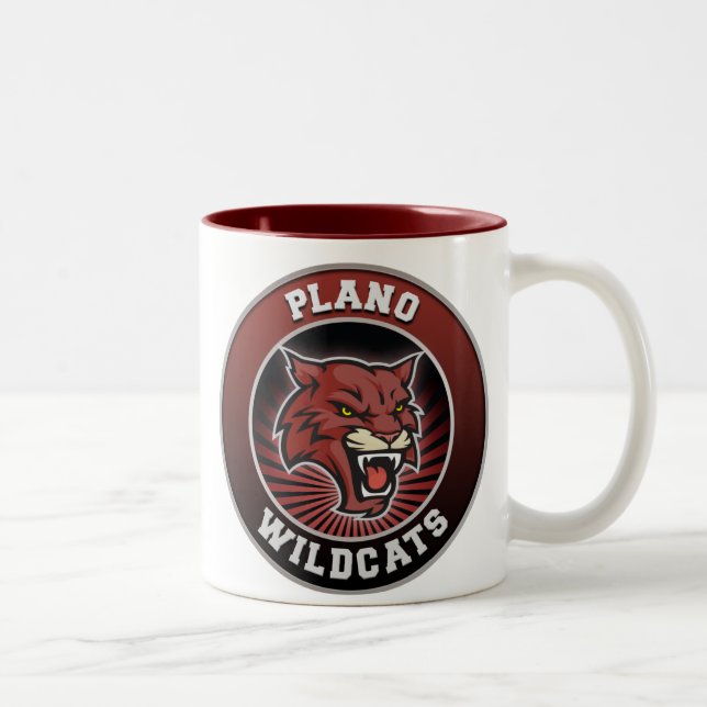 Bicolor Taza de los gatos monteses de Plano (Derecha)