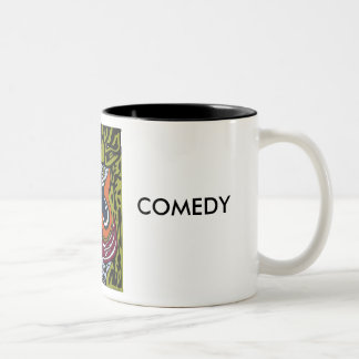 Bicolor Taza de los "momentos"; COMEDIA Y TRAGEDIA