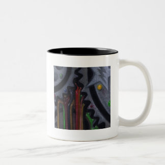 Bicolor taza de los pensamientos