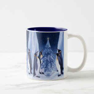 Bicolor Taza de los pingüinos