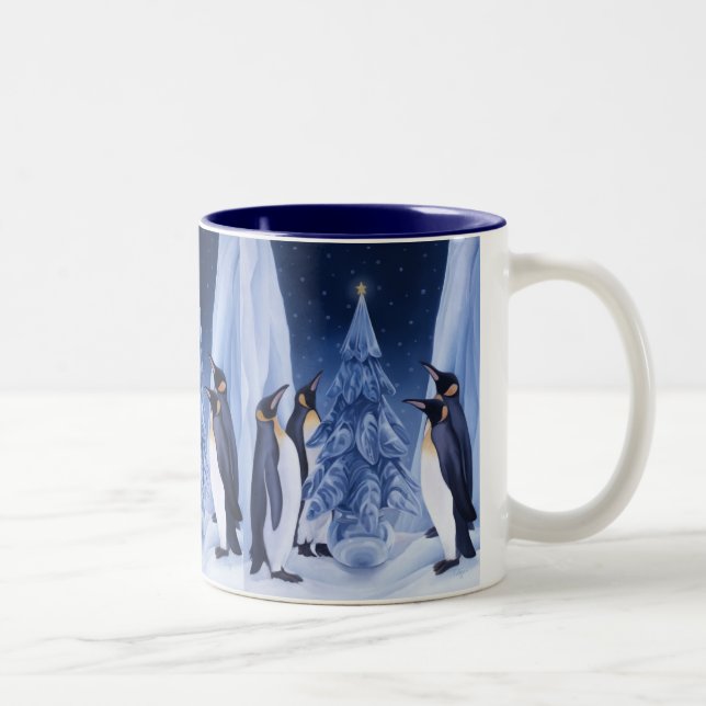 Bicolor Taza de los pingüinos (Derecha)