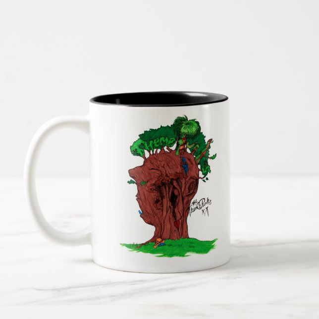 Bicolor Taza de los punks del árbol (Izquierda)