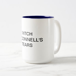 Bicolor Taza de los rasgones de Mitch McConnell