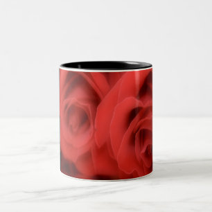 Bicolor Taza de los rosas rojos