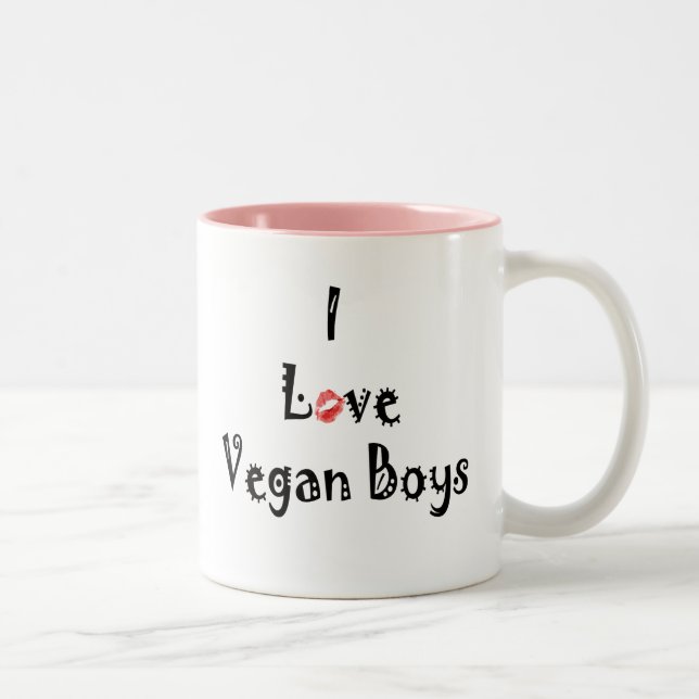 Bicolor Taza de los veganos del amor (Derecha)