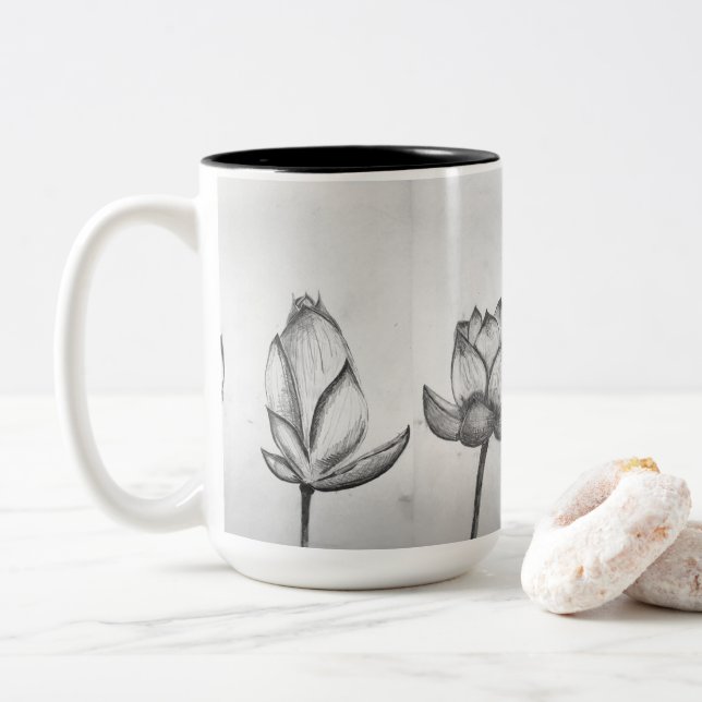 Bicolor Taza de Lotus (Con donut)