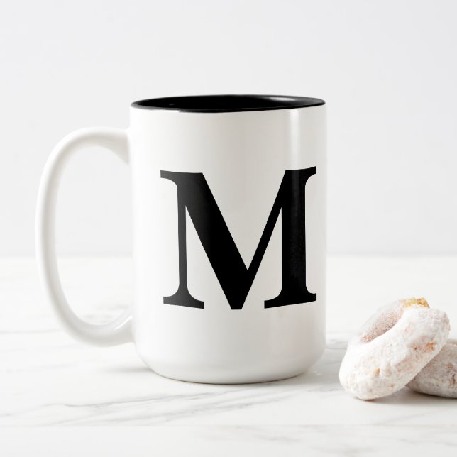 Bicolor Taza de "M" (Con donut)