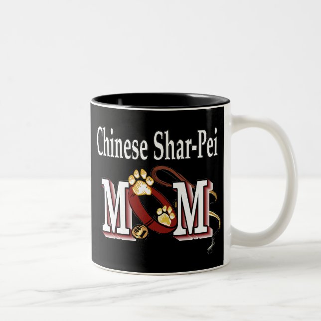 Bicolor Taza de Mamá de Shar-Pei Chino (Derecha)