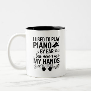 Bicolor Taza De Manos De Piano Sorpresa De Dos Tonos