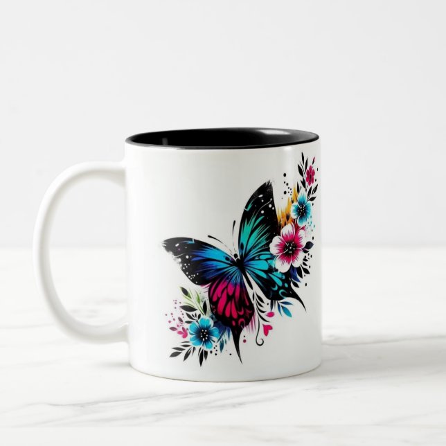 Bicolor Taza de mariposa (Izquierda)
