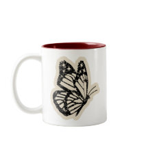 Taza de mariposa vintage | Cofre de insectos botán
