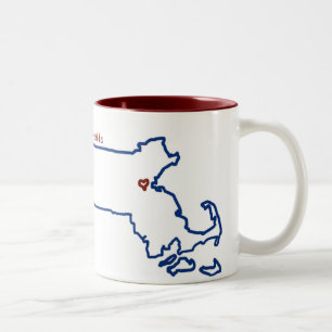 Bicolor Taza de Massachusetts