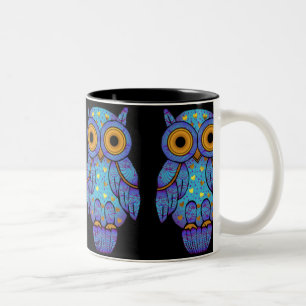 Bicolor Taza de medianoche de la locura del búho de H00t