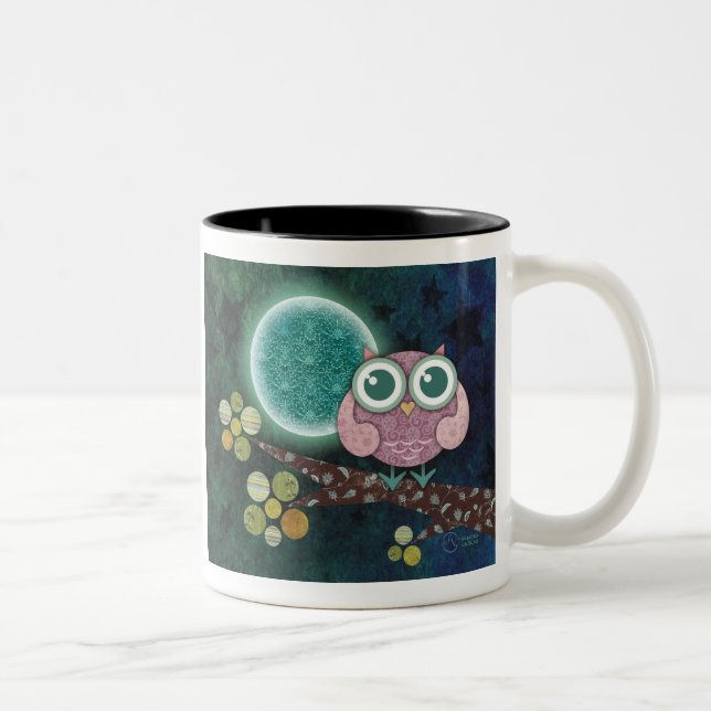 Bicolor taza de medianoche del búho (Derecha)