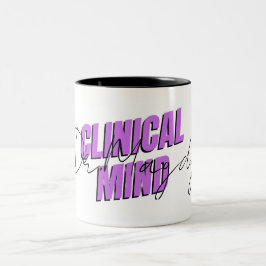 Bicolor Taza de médico de mente clínica personalizada | No
