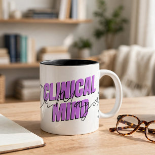 Bicolor Taza de médico de mente clínica personalizada   No