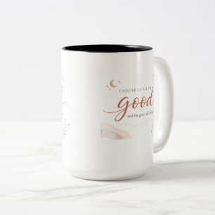 Bicolor Taza de Mentalidad Positiva Elige lo Bueno Todos l