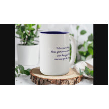 Taza de moneda de la oración sobria del programa d