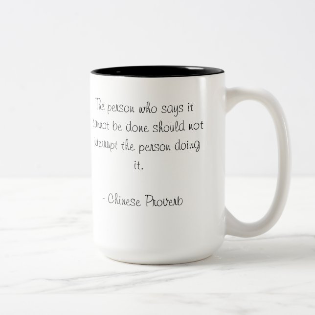 Bicolor Taza de motivación (Derecha)