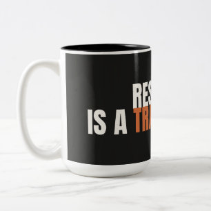 Bicolor Taza de motivación de gimnasio Día de descanso es