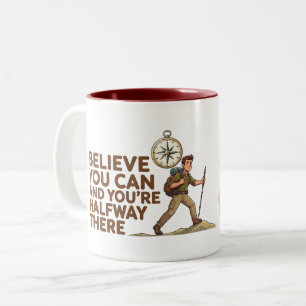 Bicolor Taza de motivación para niños con nombre personali