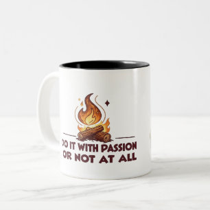 Bicolor Taza de motivación personalizada 'Hazlo con pasión