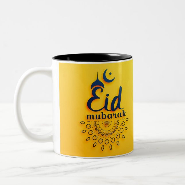 Bicolor taza de Mubarak del eid (Izquierda)