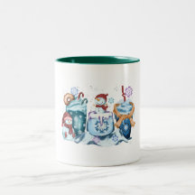 Taza de muñeco de nieve