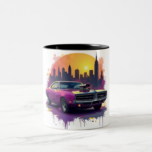 Bicolor Taza de Muscle Car Morado (Centro)