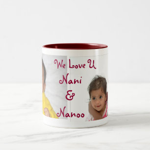 Bicolor Taza de Nani y de Nanoo