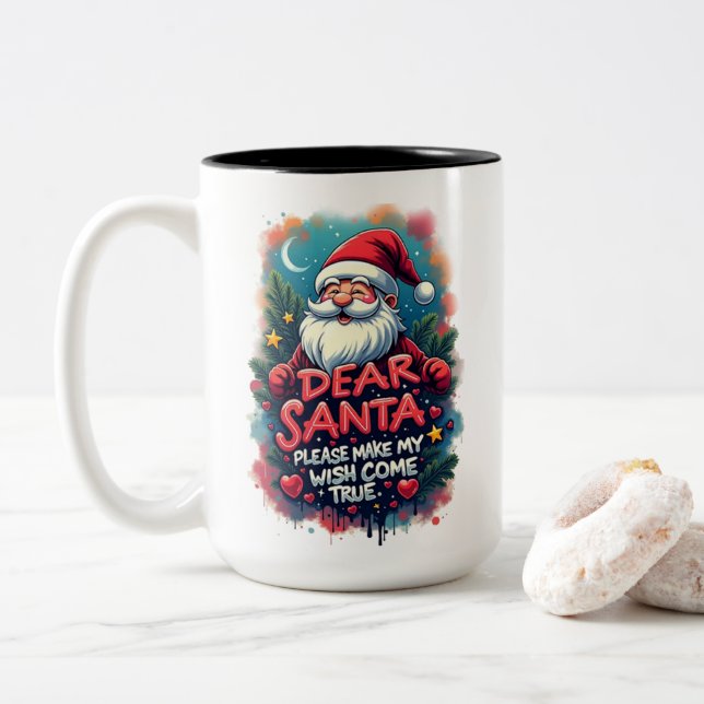 Bicolor Taza de Navidad (Con donut)
