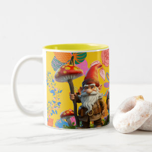 Bicolor Taza de Navidad de GNOME, para amantes de Gnome, C