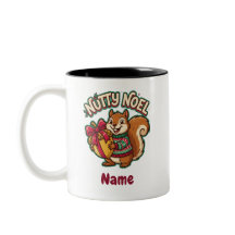 Taza de Navidad de la ardilla Nutty Noel, personal