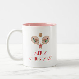 Bicolor Taza de Navidad de Padel – Motivos Festivos de Pad
