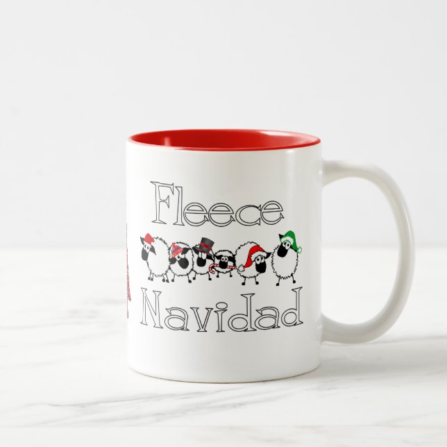 Bicolor Taza de Navidad del paño grueso y suave (Derecha)
