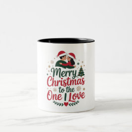 Bicolor Taza de Navidad _ Feliz Navidad a quien amo