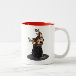 Bicolor Taza de Navidad KiniArt Norwich Terrier