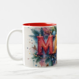 Bicolor Taza de Navidad para Mamá