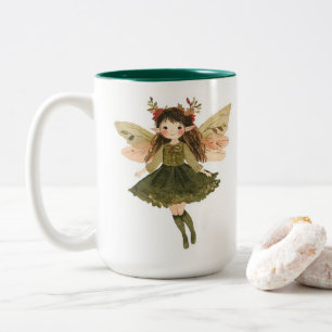 Bicolor Taza de niña hada del bosque caprichoso