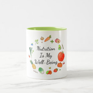 Bicolor Taza de Nutrición Es Mi Bienestar
