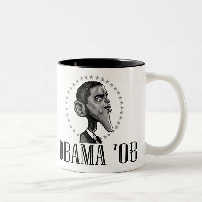 Bicolor Taza de Obama '08 (Derecha)