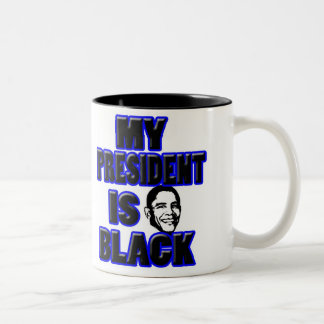 Bicolor Taza de Obama (azul)