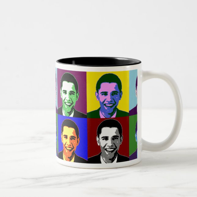 Bicolor Taza de Obama Rama (Derecha)