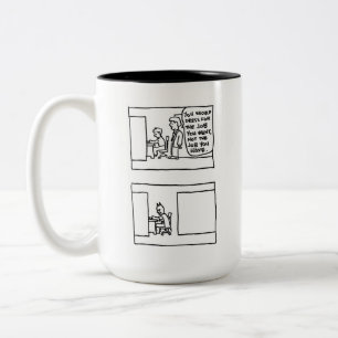 Bicolor taza de oficina de David Benbow