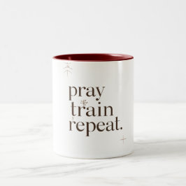 Bicolor Taza de oración, entrenamiento, repetición – Motiv